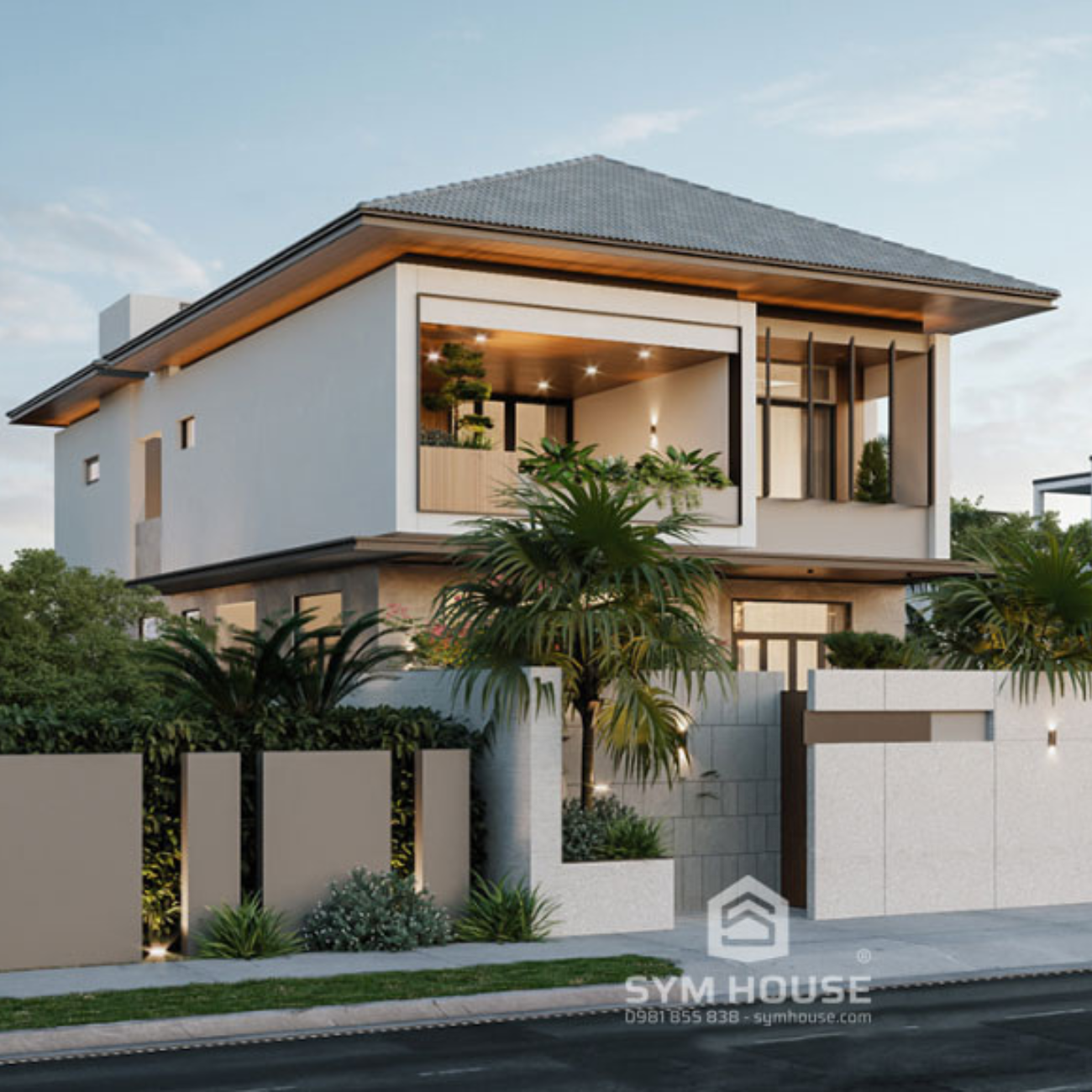 Anh’s Villa – Biệt thự 2 tầng mái Nhật tại Hà Nam hài hòa nét…